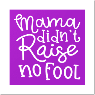 Mama Didn't Raise No Fool Country Funny Posters and Art